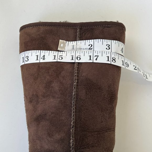 UGG® Australia Women's Classic Tall Sheepskin Boots Dark Chocolate Brown Size 6 - Picture 12 of 13